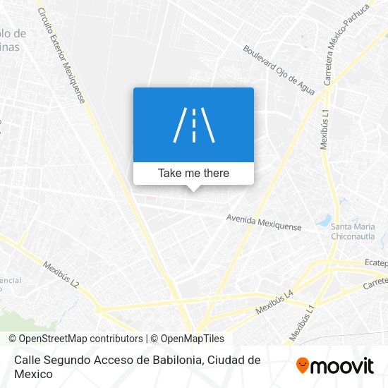 Mapa de Calle Segundo Acceso de Babilonia