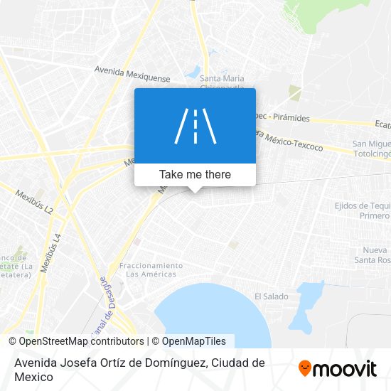 Avenida Josefa Ortíz de Domínguez map