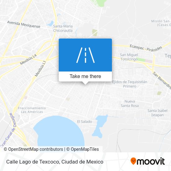 Calle Lago de Texcoco map