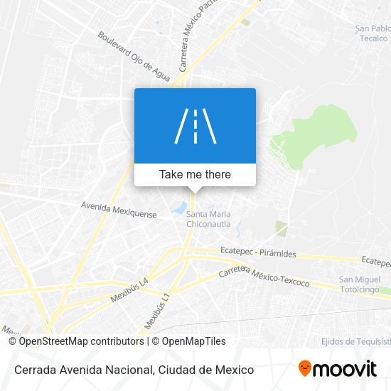 Mapa de Cerrada Avenida Nacional