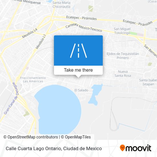 Mapa de Calle Cuarta Lago Ontario
