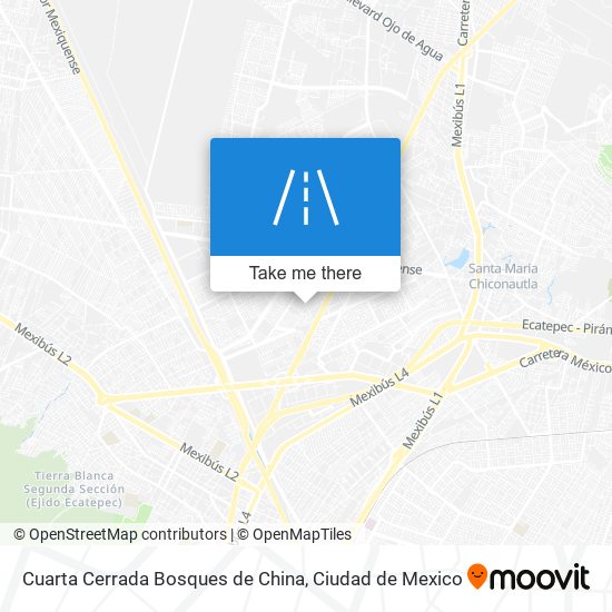 Cuarta Cerrada Bosques de China map