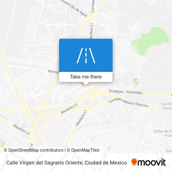 Calle Virgen del Sagrario Oriente map
