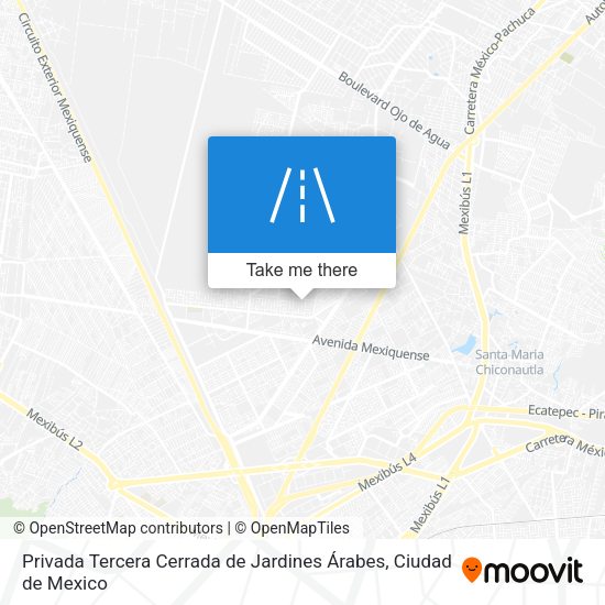 Privada Tercera Cerrada de Jardines Árabes map
