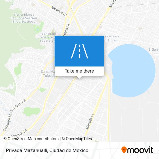 Privada Mazahualli map