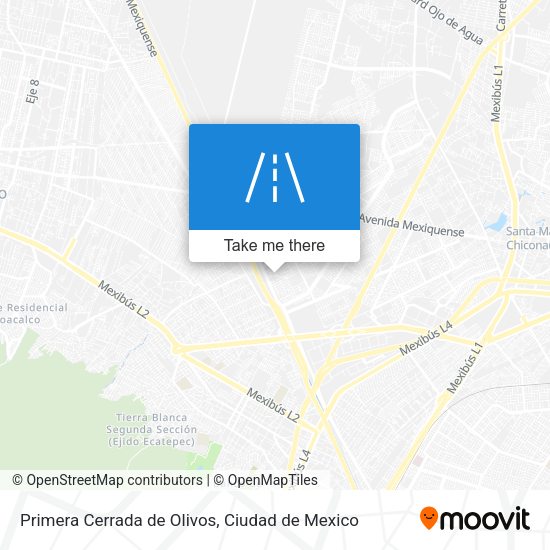 Mapa de Primera Cerrada de Olivos