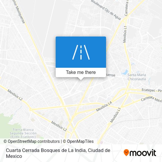 Cuarta Cerrada Bosques de La India map