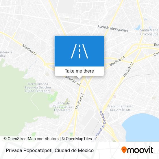 Mapa de Privada Popocatépetl