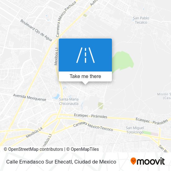 Calle Emadasco Sur Ehecatl map