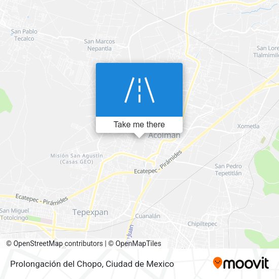 Prolongación del Chopo map