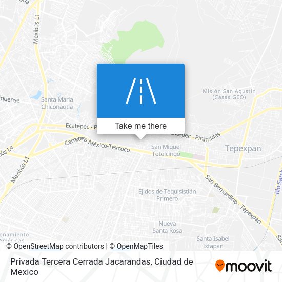 Mapa de Privada Tercera Cerrada Jacarandas