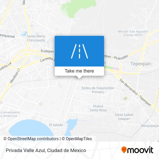 Privada Valle Azul map