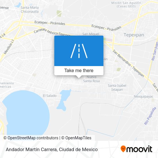 Andador Martín Carrera map