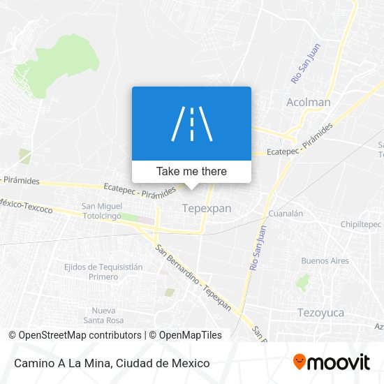 Camino A La Mina map