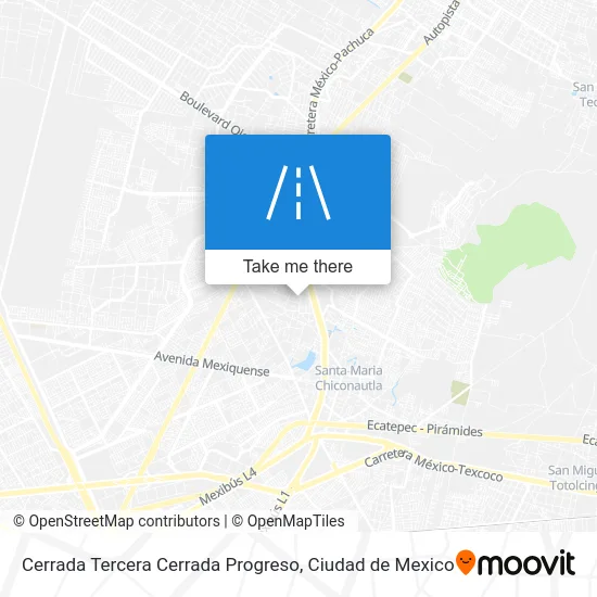 Cerrada Tercera Cerrada Progreso map