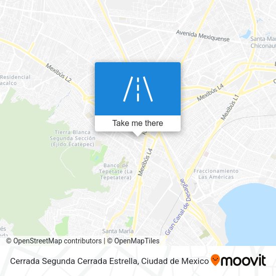 Mapa de Cerrada Segunda Cerrada Estrella