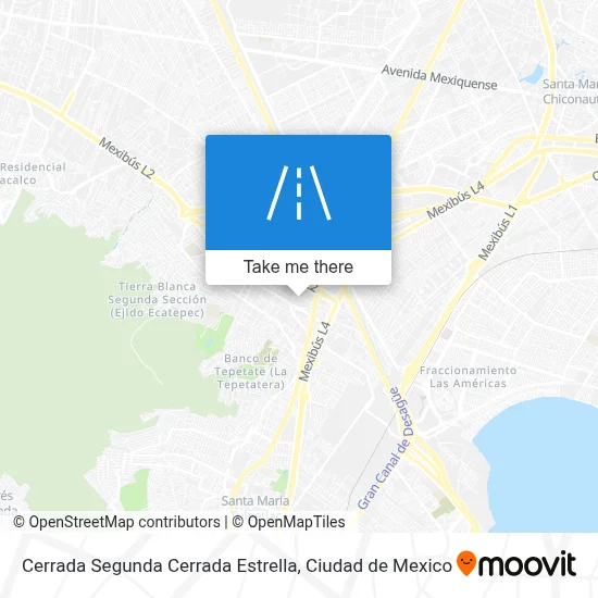 Cerrada Segunda Cerrada Estrella map