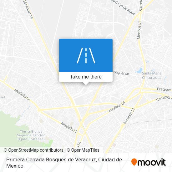 Mapa de Primera Cerrada Bosques de Veracruz