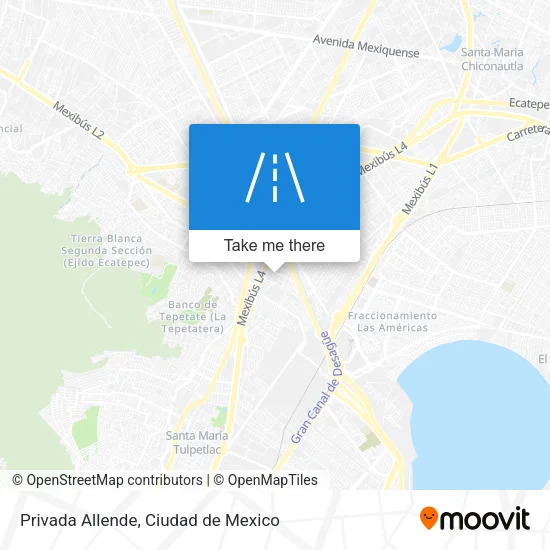 Mapa de Privada Allende