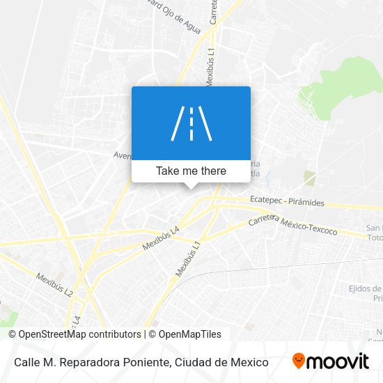 Calle M. Reparadora Poniente map
