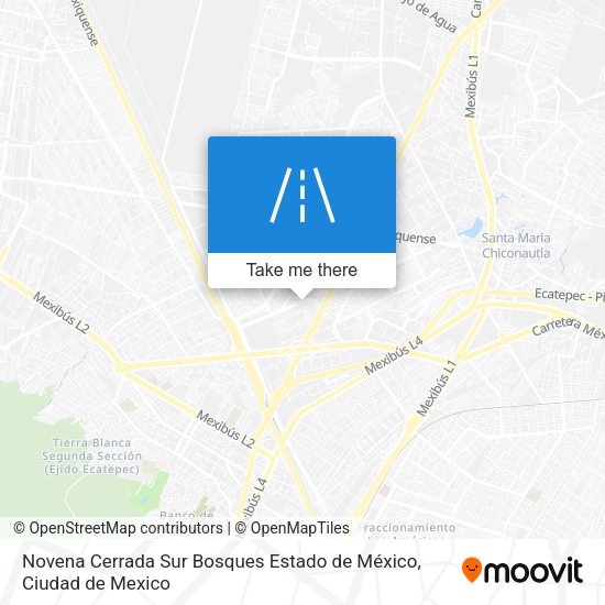 Mapa de Novena Cerrada Sur Bosques Estado de México