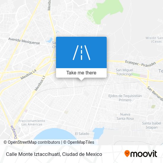 Calle Monte Iztaccíhuatl map