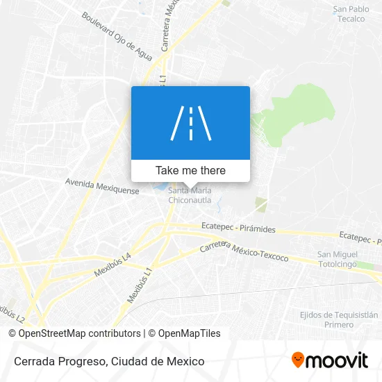 Cerrada Progreso map