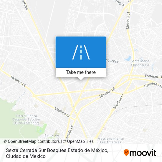Mapa de Sexta Cerrada Sur Bosques Estado de México