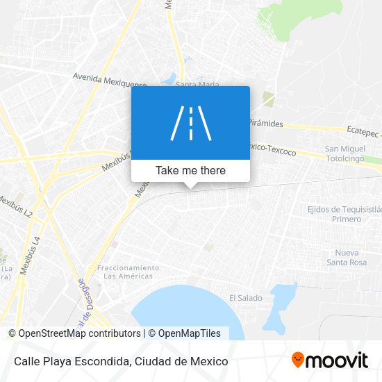 Mapa de Calle Playa Escondida