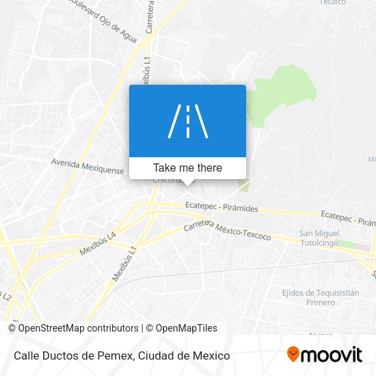 Calle Ductos de Pemex map