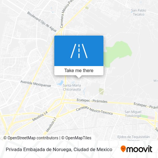 Privada Embajada de Noruega map