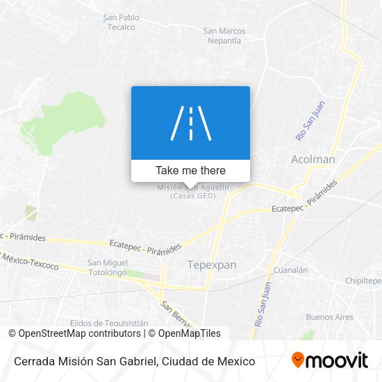 Cerrada Misión San Gabriel map