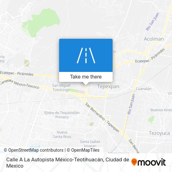 Calle A La Autopista México-Teotihuacán map