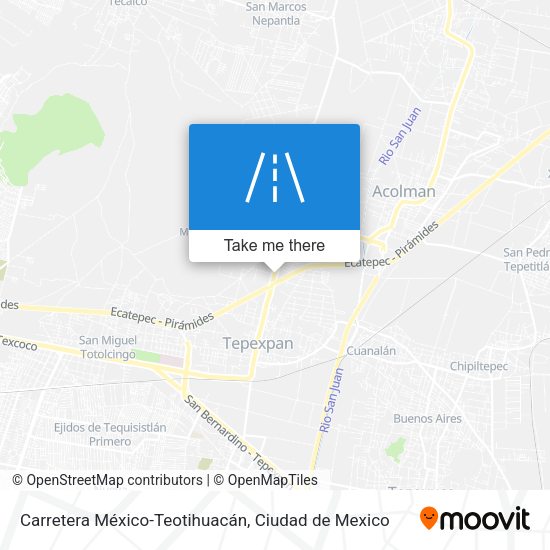 Carretera México-Teotihuacán map