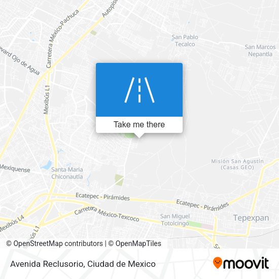 Mapa de Avenida Reclusorio