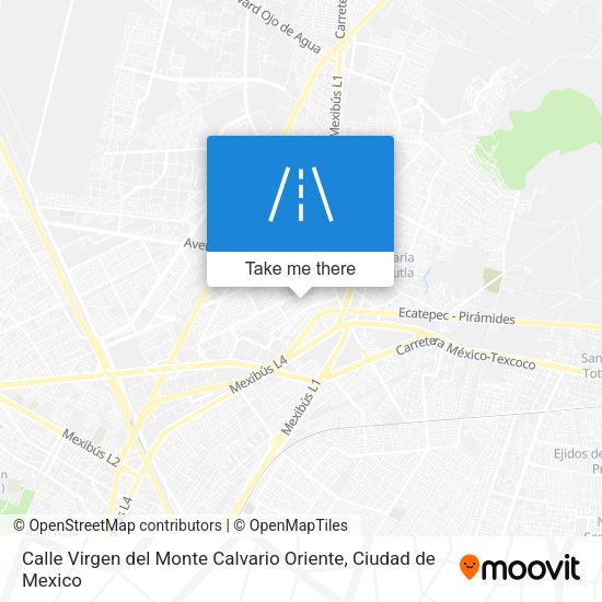 Mapa de Calle Virgen del Monte Calvario Oriente