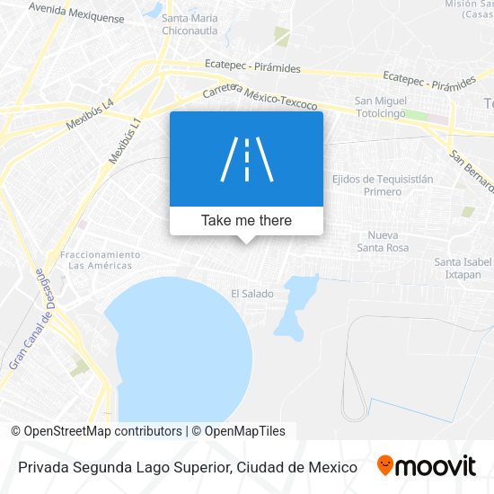 Privada Segunda Lago Superior map
