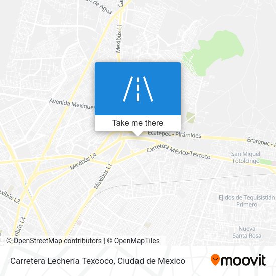 Mapa de Carretera Lechería Texcoco
