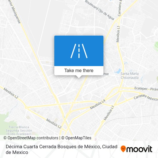 Décima Cuarta Cerrada Bosques de México map