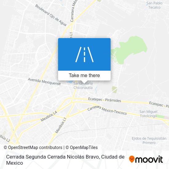 Mapa de Cerrada Segunda Cerrada Nicolás Bravo