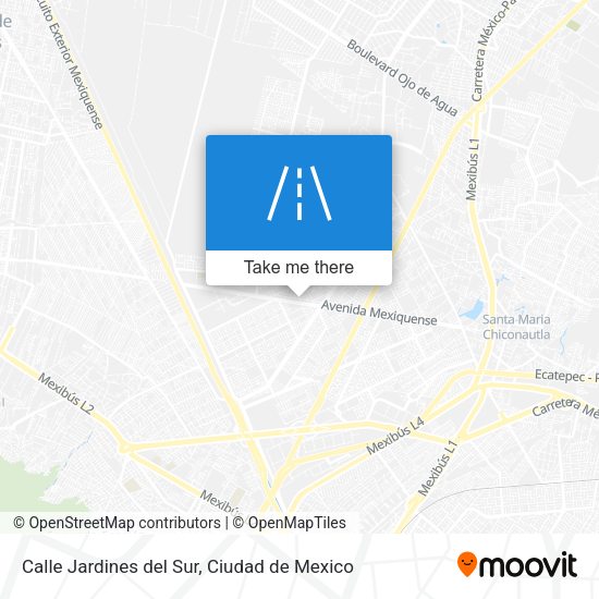 Calle Jardines del Sur map