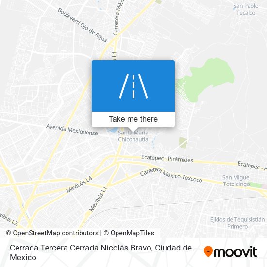 Cerrada Tercera Cerrada Nicolás Bravo map
