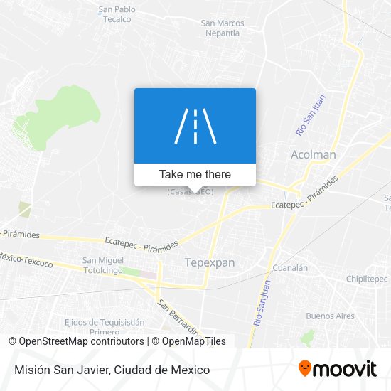 Mapa de Misión San Javier