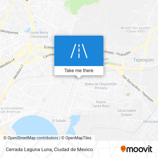 Cerrada Laguna Luna map