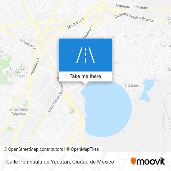 Calle Península de Yucatán map