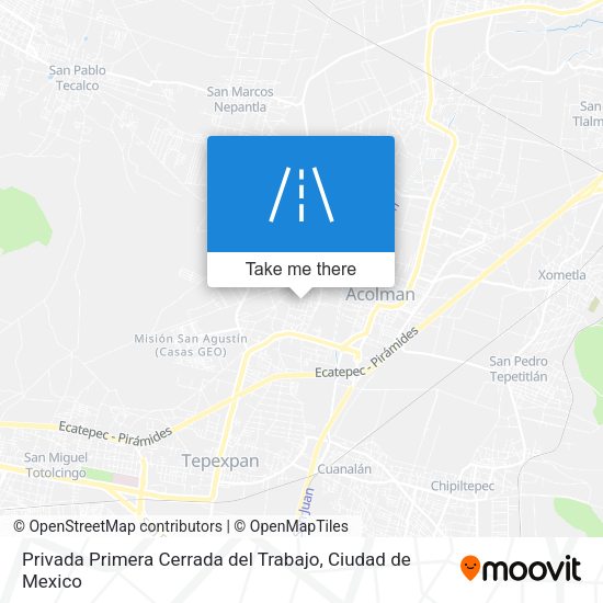 Mapa de Privada Primera Cerrada del Trabajo