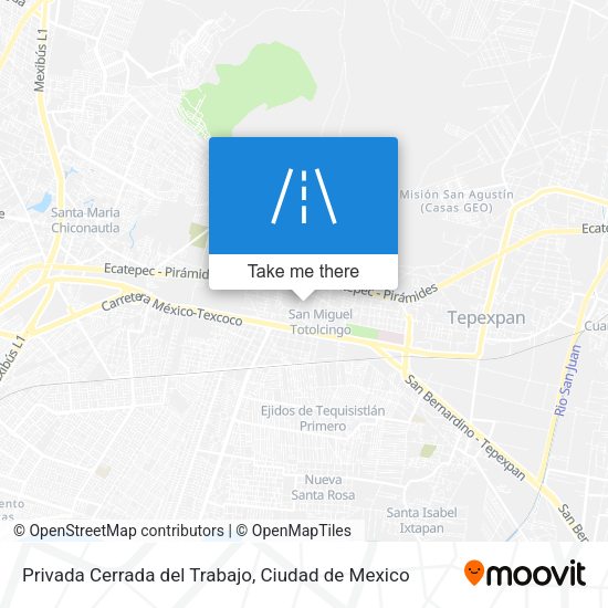 Privada Cerrada del Trabajo map