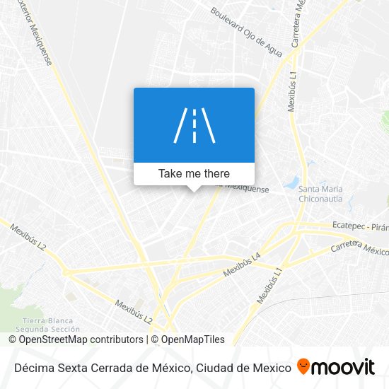 Décima Sexta Cerrada de México map