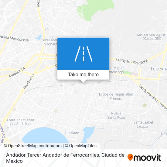 Andador Tercer Andador de Ferrocarriles map