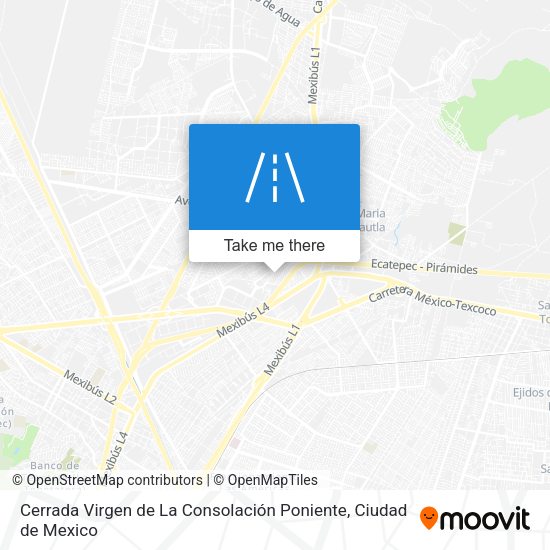 Cerrada Virgen de La Consolación Poniente map
